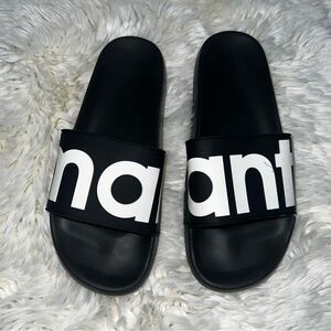 Isabel Marant Black Slide Sandals